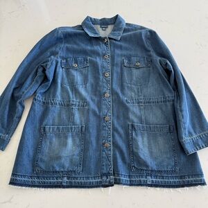 J.Jill Denim Blue Women's Jacket size XL